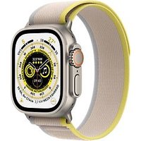 Apple Watch Ultra 49 mm titanium kast naturel op Trail-bandje M/L geel/beige [Wi-Fi + Cellular]