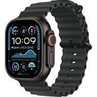 Apple Watch Ultra 2 49 mm titanium kast zwart op Ocean-bandje zwart [Wi-Fi + Cellular]