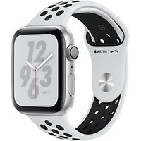 Apple Watch Nike+ Series 4 44 mm aluminium zilver met Nike sportarmbandje [wifi] platinumzwart