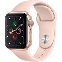 Apple Watch Series 5 40 mm kast van goud aluminium met roze sportbandje [wifi]
