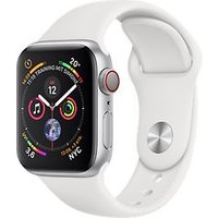 Apple Watch Series 4 40 mm aluminium zilver met sportarmband [wifi + cellular] wit