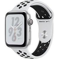 Apple Watch Nike+ Series 4 44 mm aluminium zilver met Nike sportarmbandje [wifi] platinumzwart