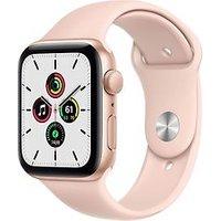 Apple Watch SE 44 mm kast van goud aluminium met roze sportbandje [wifi]