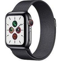 Apple Watch Series 5 40 mm roestvrij stalen kast grafiet op Milanees bandje grafiet [wifi + cellular]