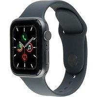 Apple Watch Series 5 44 mm aluminium kast space grey op sportbandje zwart [wifi]